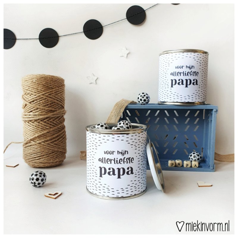 blikje met wikkel voor mijn allerliefste papa