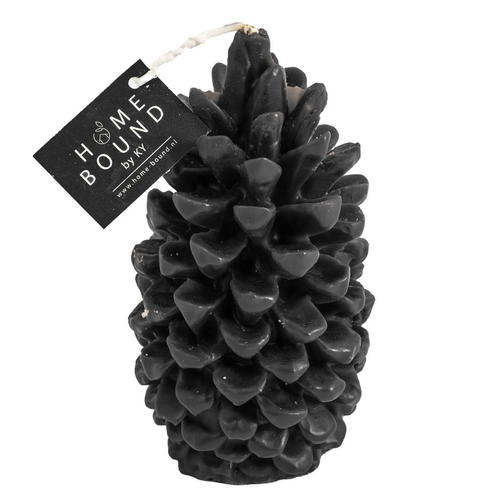 kaars dennenappel zwart