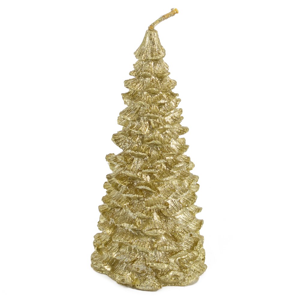 kaars kerstboom rustiek goud